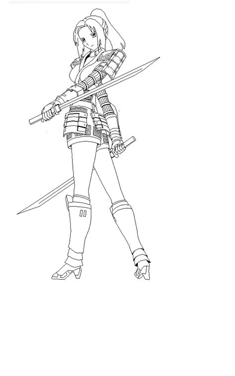 Anime Girl Ninja Colouring Pages Coloring Home