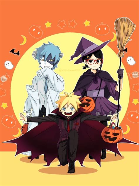 Happy Halloween 🦇 💀 Personagens De Anime Animes Boruto