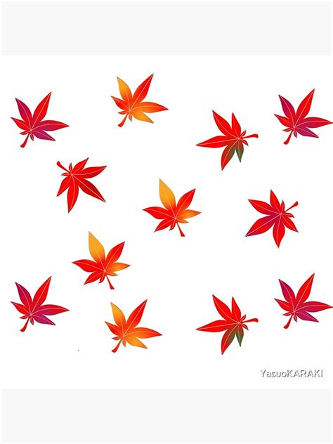 Japanese Maple Leaves Poster For Sale By Yasuokaraki Redbubble