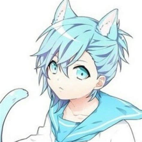 Anime Neko Boy Blue Hair Animeoppaib