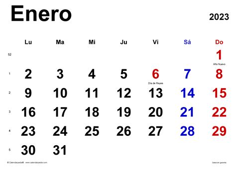 Calendario Enero 2023 Calendarpedia