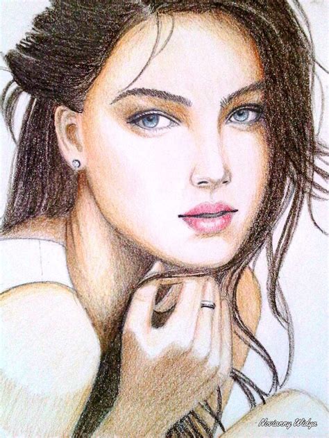 Pencils come in different hardnesses (created by containing more or less. Novianny Wid | Color pencil sketch, Color pencil drawing, Face art