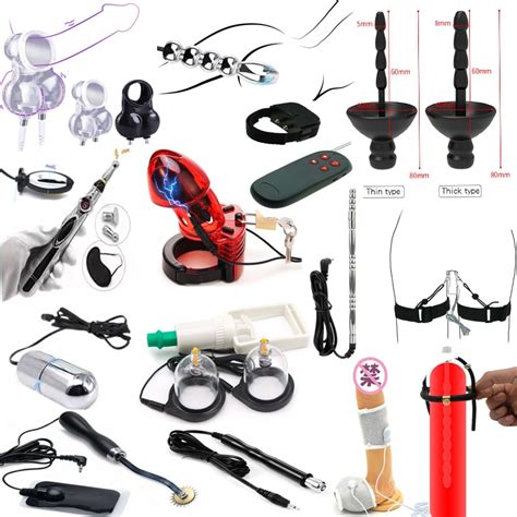 Electric Shock Accessories Electro Shock Rod Anal Butt Plug Penis Ring