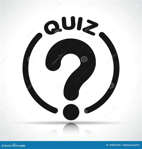 Quiz Icon On White Background Stock Vector Illustration Of
