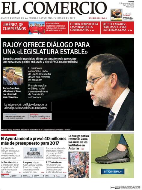 Periódico El Comercio Gijón España Periódicos De España Edición