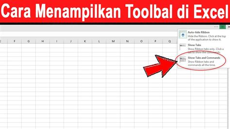 Cara Menampilkan Toolbar Di Excel YouTube