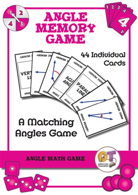 Math Angle Memory Game Match Angles With Their Name Teaching Resources