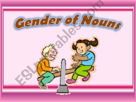 Esl English Powerpoints Gender Of Nouns