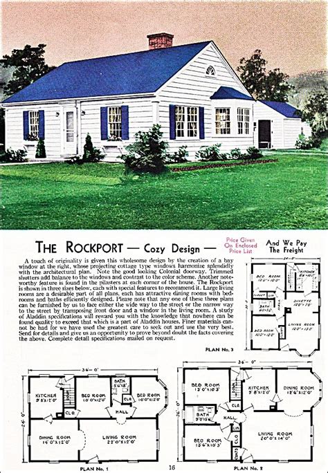 The Rockport Kit House Floor Plan Made By The Aladdin Company In Bay