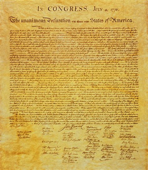 Original Declaration Of Independence American Revolution Continental