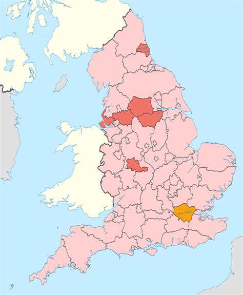 Metropolitan And Non Metropolitan Counties Of England Wikipedia