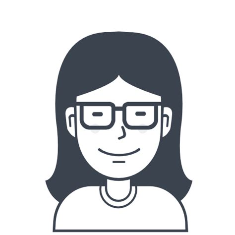 Woman With Glasses Girl User Person Free Icon Of User