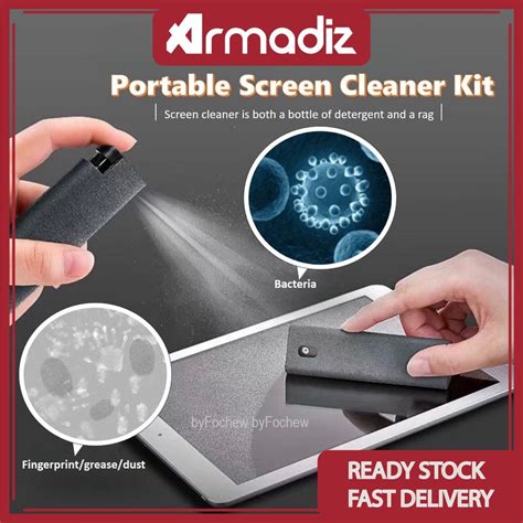 Amz Screen Cleaner Kit Portable Reusable Fingerprint Proof Screen Spray