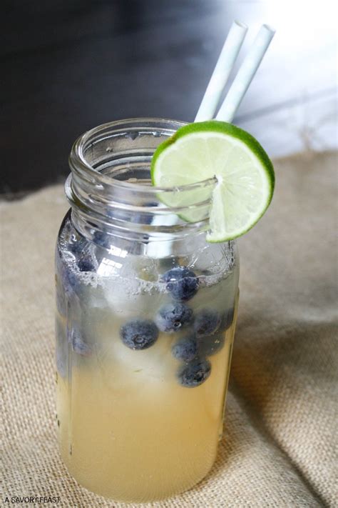 Honey Sweetened Limeade With Blueberries A Savory Feast