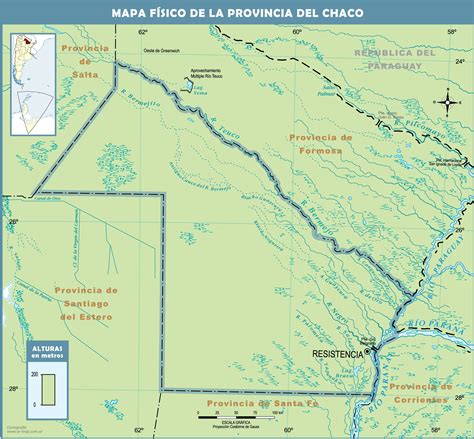 Mapa Físico De La Provincia Del Chaco Ex