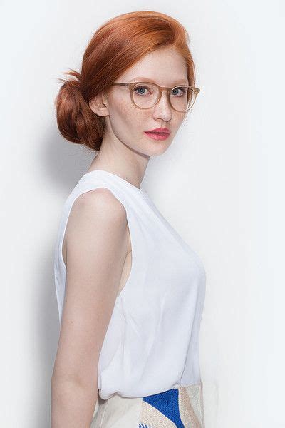 Aura Round Matte Champagne Glasses For Women Eyebuydirect Glasses Fashion Women Red Hair