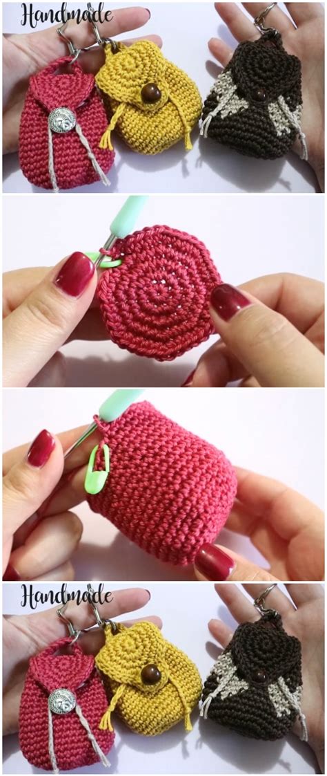 Crochet Backpack Purse Keychain Free Pattern Video Ilove Crochet