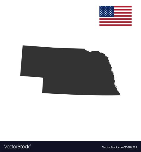 Map Of The Us State Of Nebraska Royalty Free Vector Image