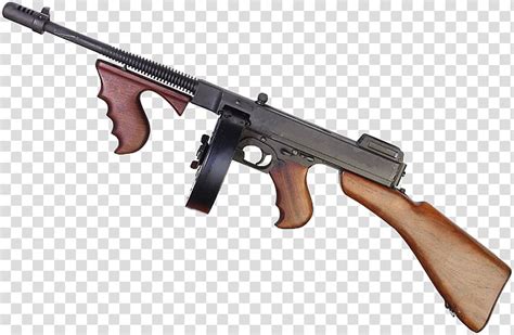 Thompson Submachine Gun Assault Rifle Toy Weapon Assault Rifle Transparent Background Png