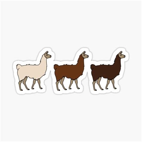 Llamas Sticker By Addiedesign Redbubble
