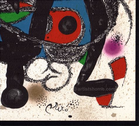 Joan Miro Portugal 1974 Original Lithograph For Miro Escultor