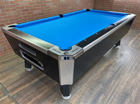 6 12′ New Valley Black Panther Home Pool Table Used Coin Operated