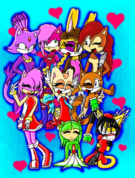 Sonic Girls V1 By Alexsammyhedgehog On Deviantart
