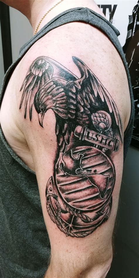 @brianhookertattoos started covering some of my old scribbles yesterday. Latest Marines Tattoos | Find Marines Tattoos