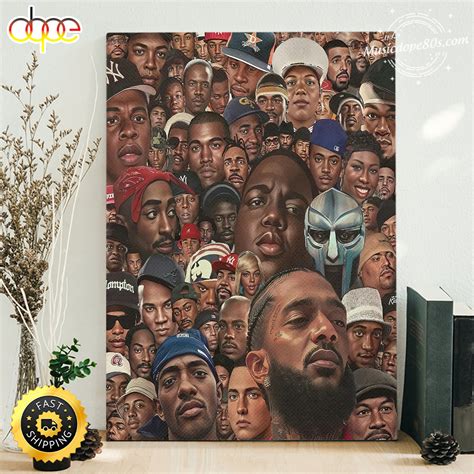 Gangsta Rap Artists And Hip Hop Legends Canvas Poster