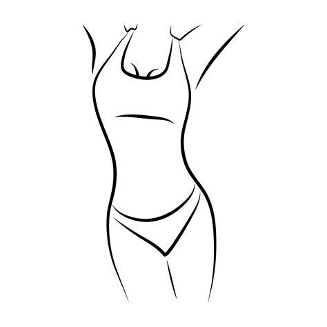 Female Body Female Figure Creative Contemporary Abstract Line