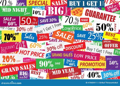Sales Promotion And Big Discount In Business Concept Stock Illustration