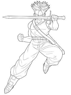 Trunks at the end of dragon ball gt. Dragon Ball Coloring Pages Printable - Colorings.net