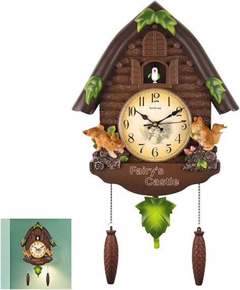 Nanana Cuckoo Clock Movement Carved Style Authentic Black Forest Cuckoo