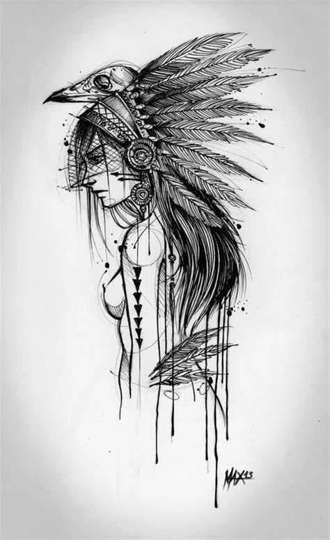 23 Best Indian Warrior Tattoo Drawings Images On Pinterest Warrior