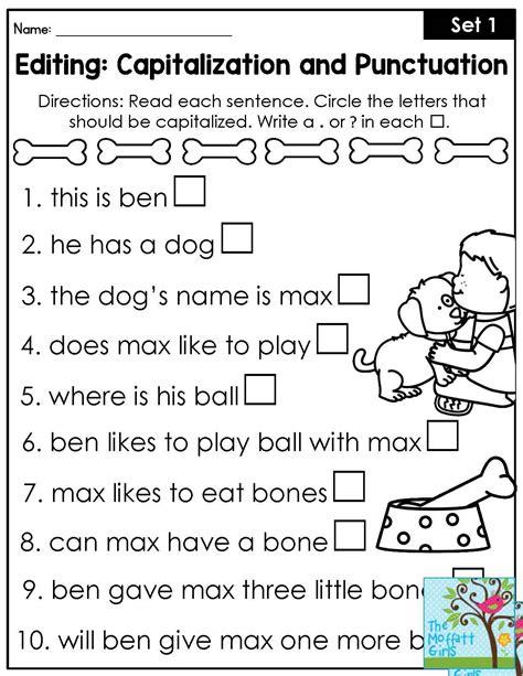 punctuation marks and capitalization worksheets pdf school math papers