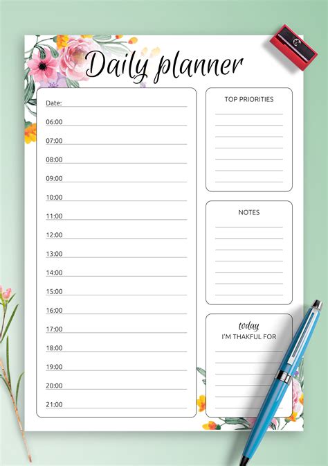 Daily Hourly Planner Printable New Ideas