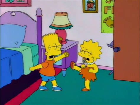 If You Get Hit Its Your Own Fault Bart And Lisa Simpson Lisa