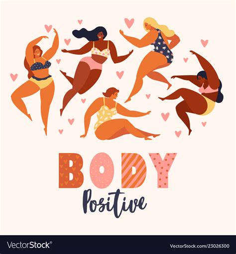 Body Positive Love Your Body Royalty Free Vector Image