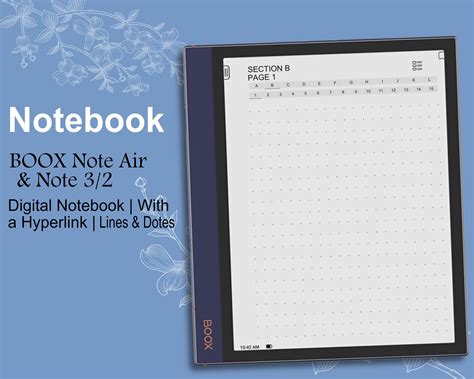 Boox Note Air Templates Notebook Digital Notebook Etsy