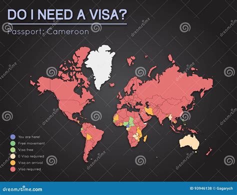 Visas Information For Republic Of Cameroon Stock Vector Illustration