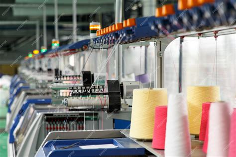 Premium Photo Textile Industry With Knitting Machines