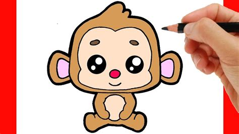 How To Draw A Cute Monkey Easy Step By Step Youtube