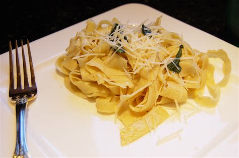 Freshly Made Pasta With Butter And Sage Sauce