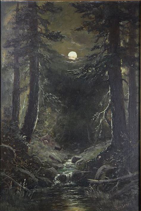 Moonlight In The Woods Moonlight Painting Night Sky Painting Night