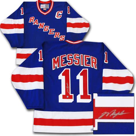 Mark Messier Autographed New York Rangers Jersey Nhl Auctions