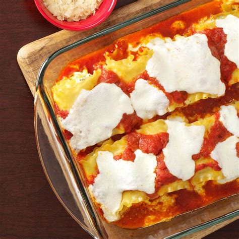 Creamy Chicken Lasagna Roll Ups Recipe Taste Of Home