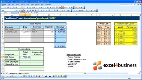 Commission Excel Template