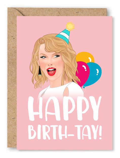 Taylor Swift Birthday Card Happy Birth Tay The Cake Thief