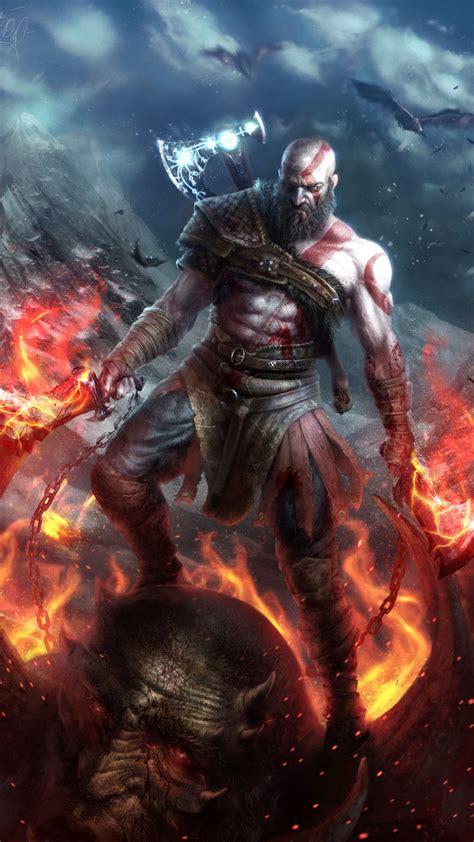 1080x1920 Kratos In God Of War Iphone 76s6 Plus Pixel Xl One Plus 3