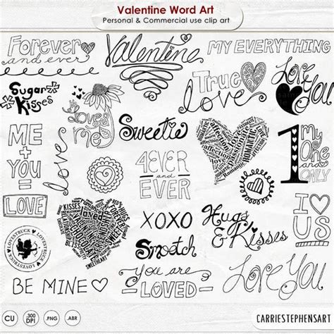 Valentine Word Art Valentine Doodles Love Quotes And Sayings